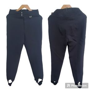 NWT Nils Nadia Stretch Cudoroy Ski Pants Stirrup Vintage Apres Black Size 10